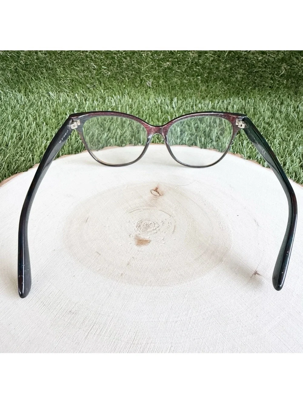 Tom Ford Eyeglasses Cat-Eye Frame TF5291 Havana Brown Green Red Stripe 55-16-140